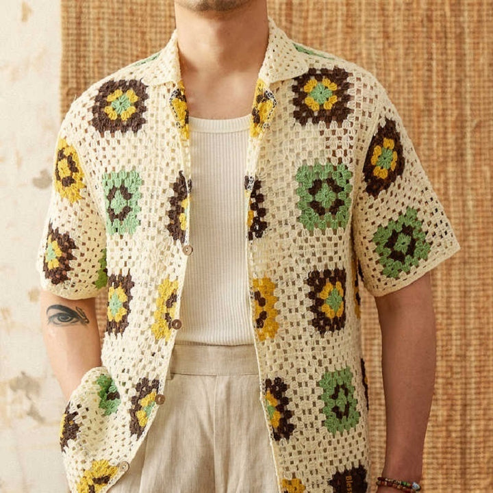 Lightweight Knitted Sweater Short Sleeve Casual Loose Cardigan