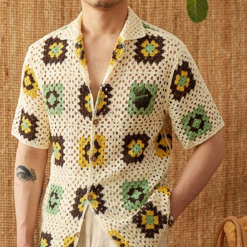 Lightweight Knitted Sweater Short Sleeve Casual Loose Cardigan