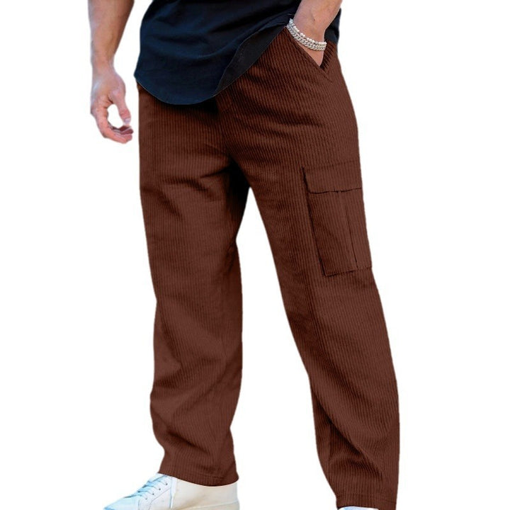 Autumn Retro Leisure Cargo Men's Versatile Loose-fitting Wide-leg Trousers