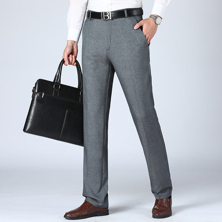 Men's Straight-leg Pants Loose High Waist Suit Pants