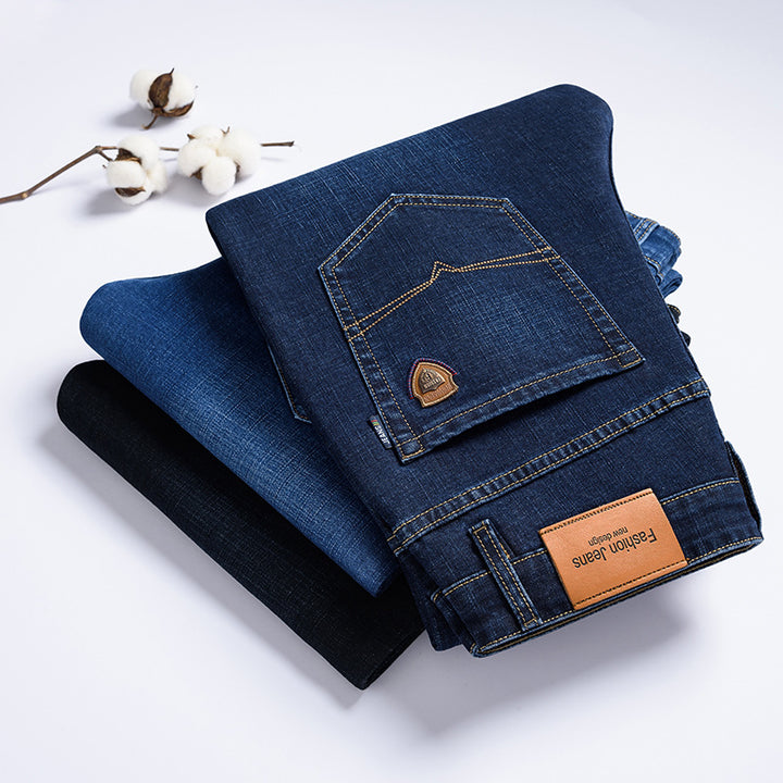 Men's Fashion Personality Spring Jeans Loose Straight