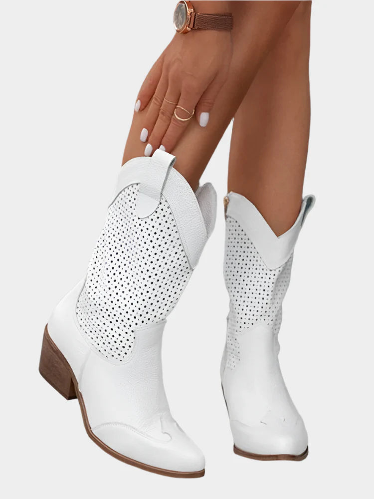 Breathable Western Cowboy Boots for Women - Stylish Comfort Footwear