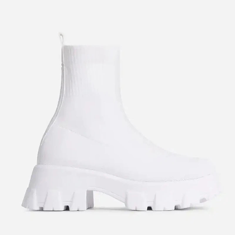 Women Casual Sneaker With Heels Sock