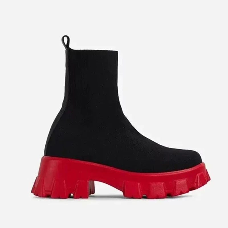 Women Casual Sneaker With Heels Sock