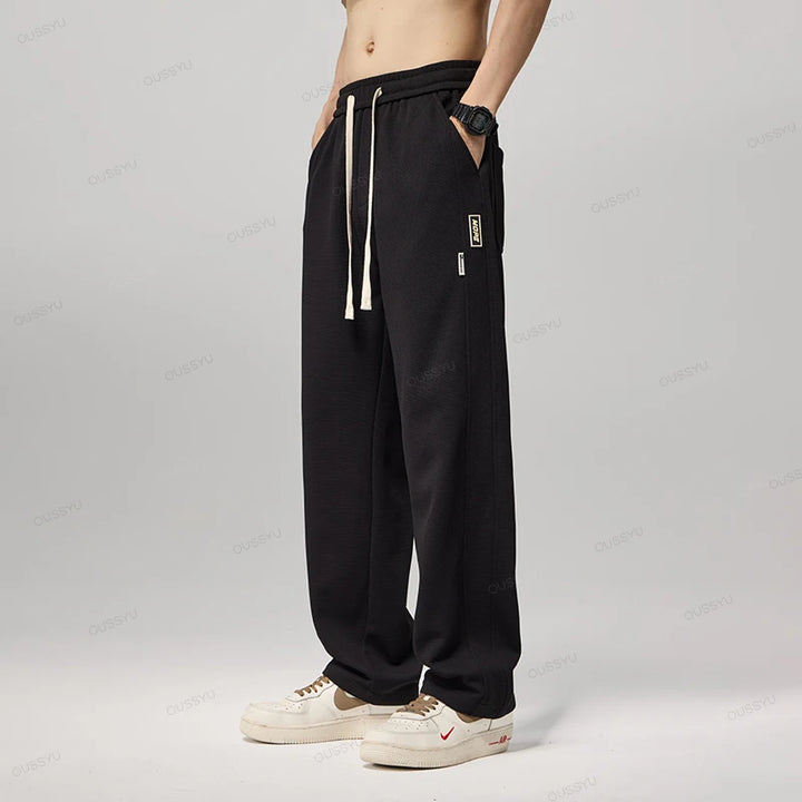 Summer Waffle Pattern Casual Pants for Men