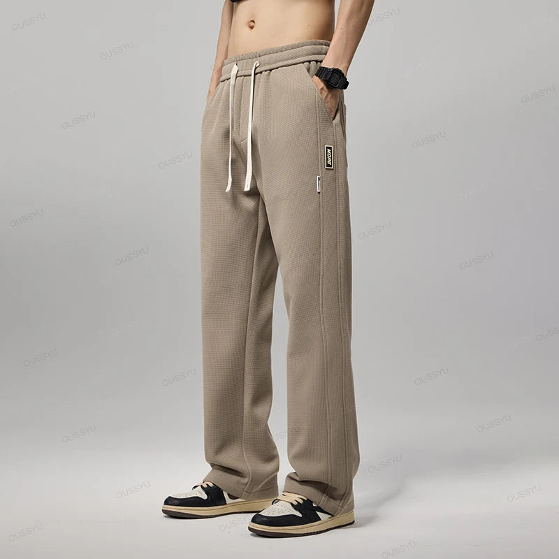 Summer Waffle Pattern Casual Pants for Men