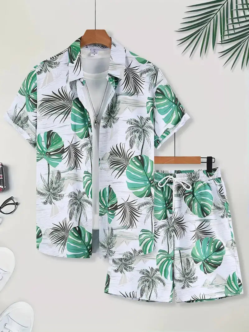 Summer Short Sleeve Suit Seaside Design