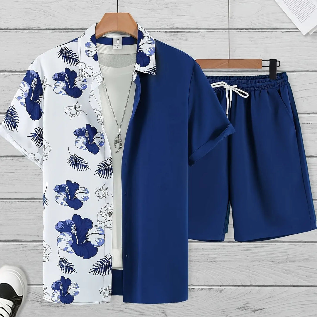 Summer Short Sleeve Suit Seaside Design