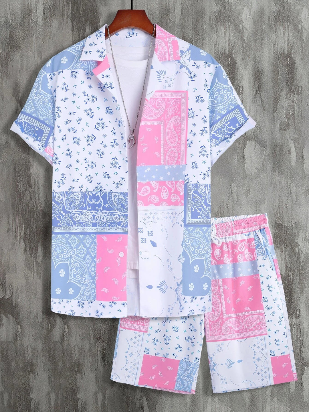 Summer Short Sleeve Suit Seaside Design