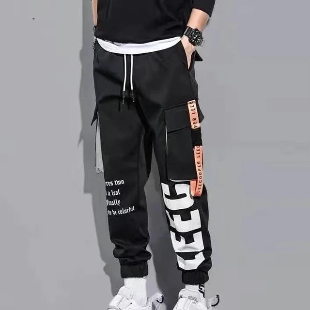 Men Drawstring Casual Pants Trousers