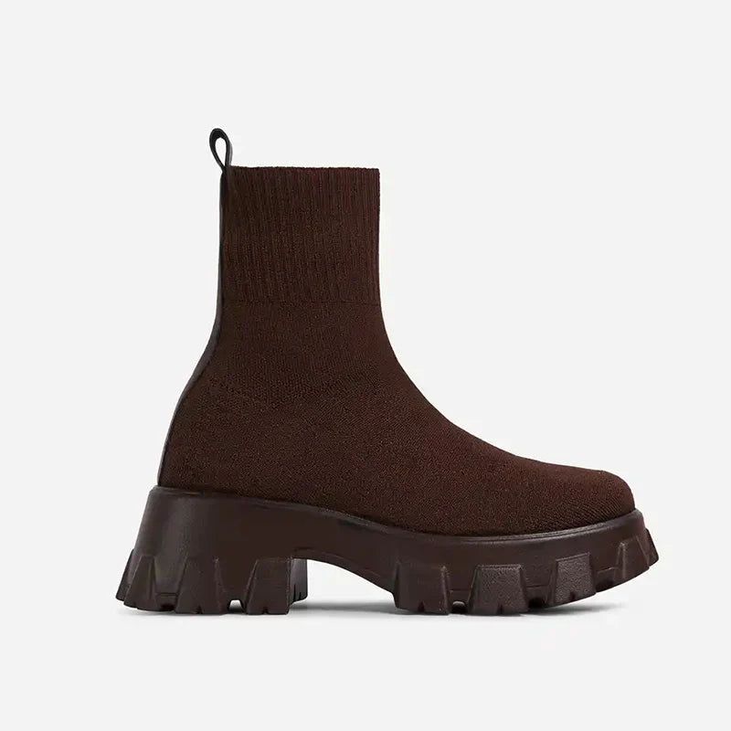 Women Casual Sneaker With Heels Sock