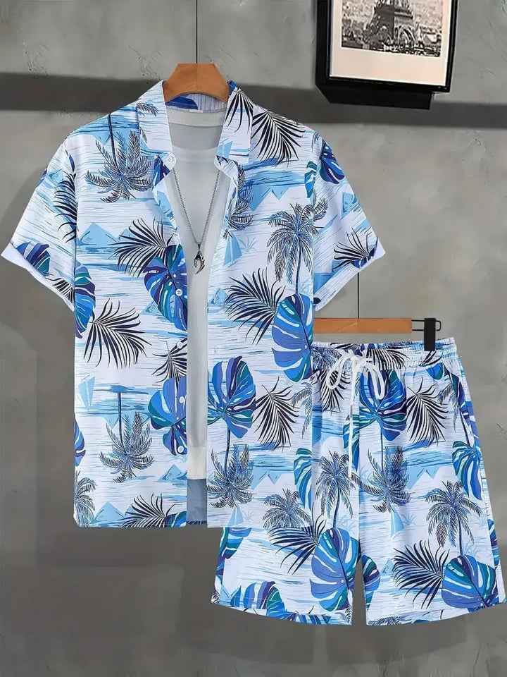 Summer Short Sleeve Suit Seaside Design