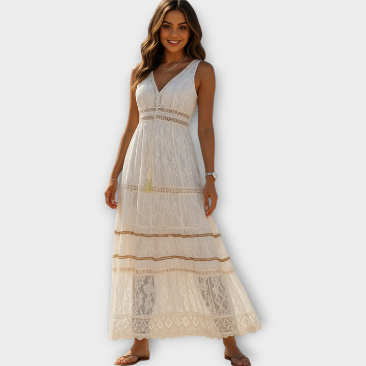 Bohemian Maxi Dress Loose Comfortable Flowy Summer Beach Vacation Attire