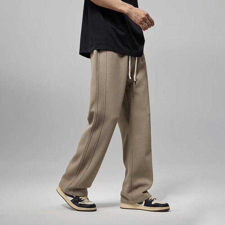 Summer Waffle Pattern Casual Pants for Men