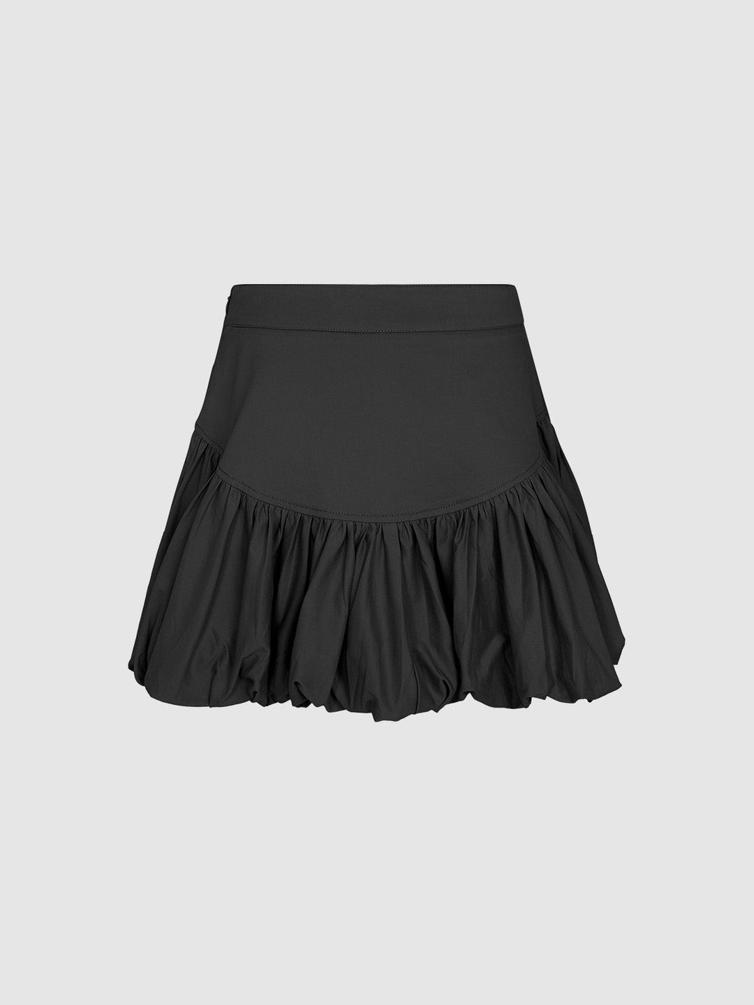 Elastic Waist Mini A-Line Skirt