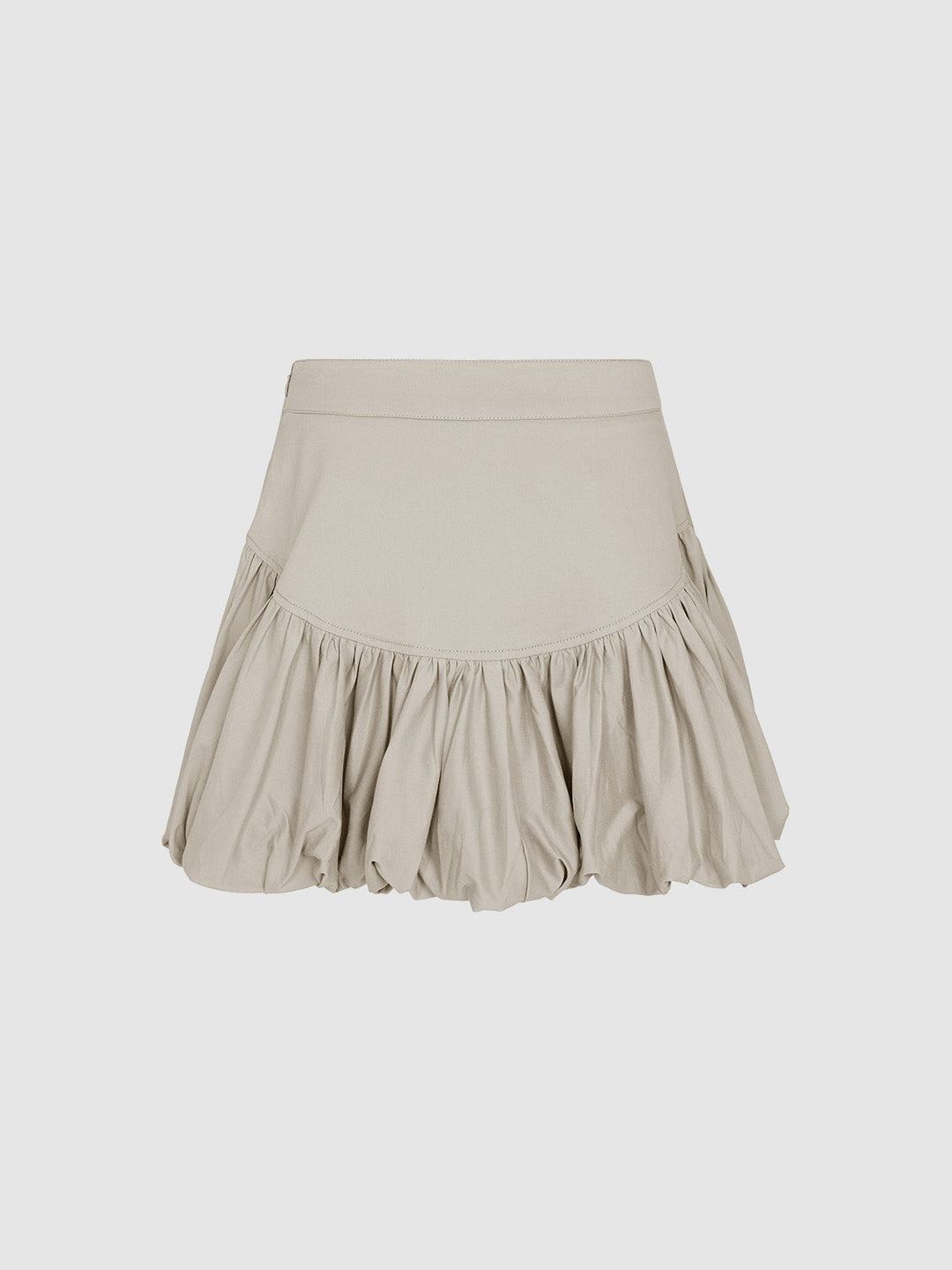 Elastic Waist Mini A-Line Skirt