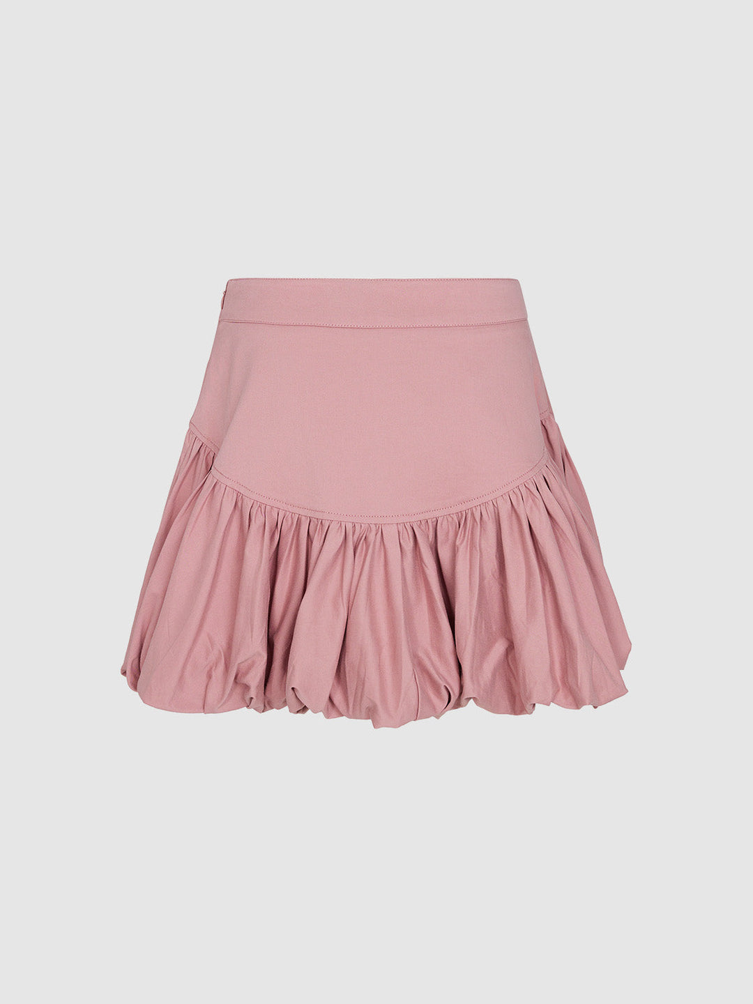 Elastic Waist Mini A-Line Skirt