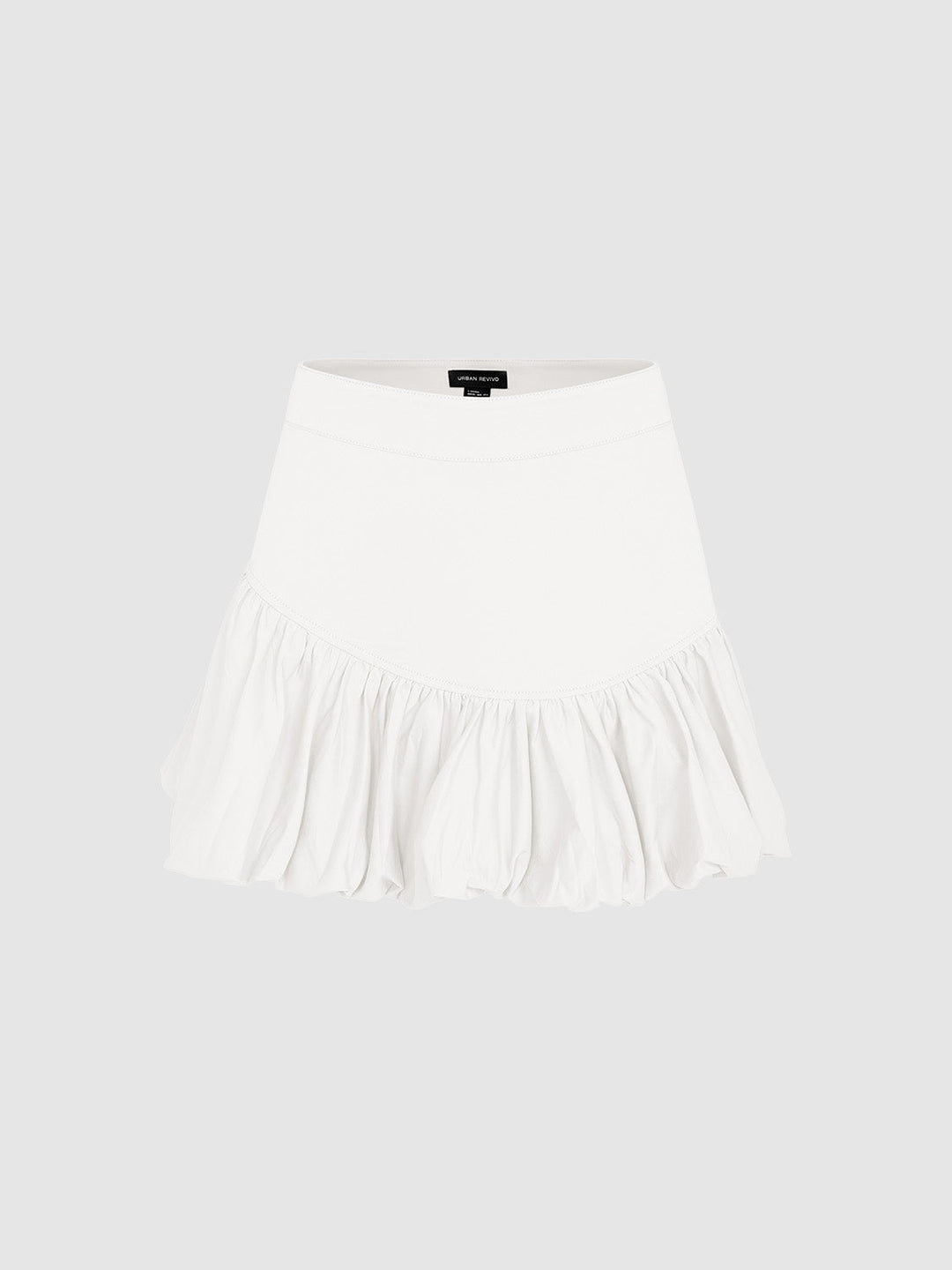 Elastic Waist Mini A-Line Skirt