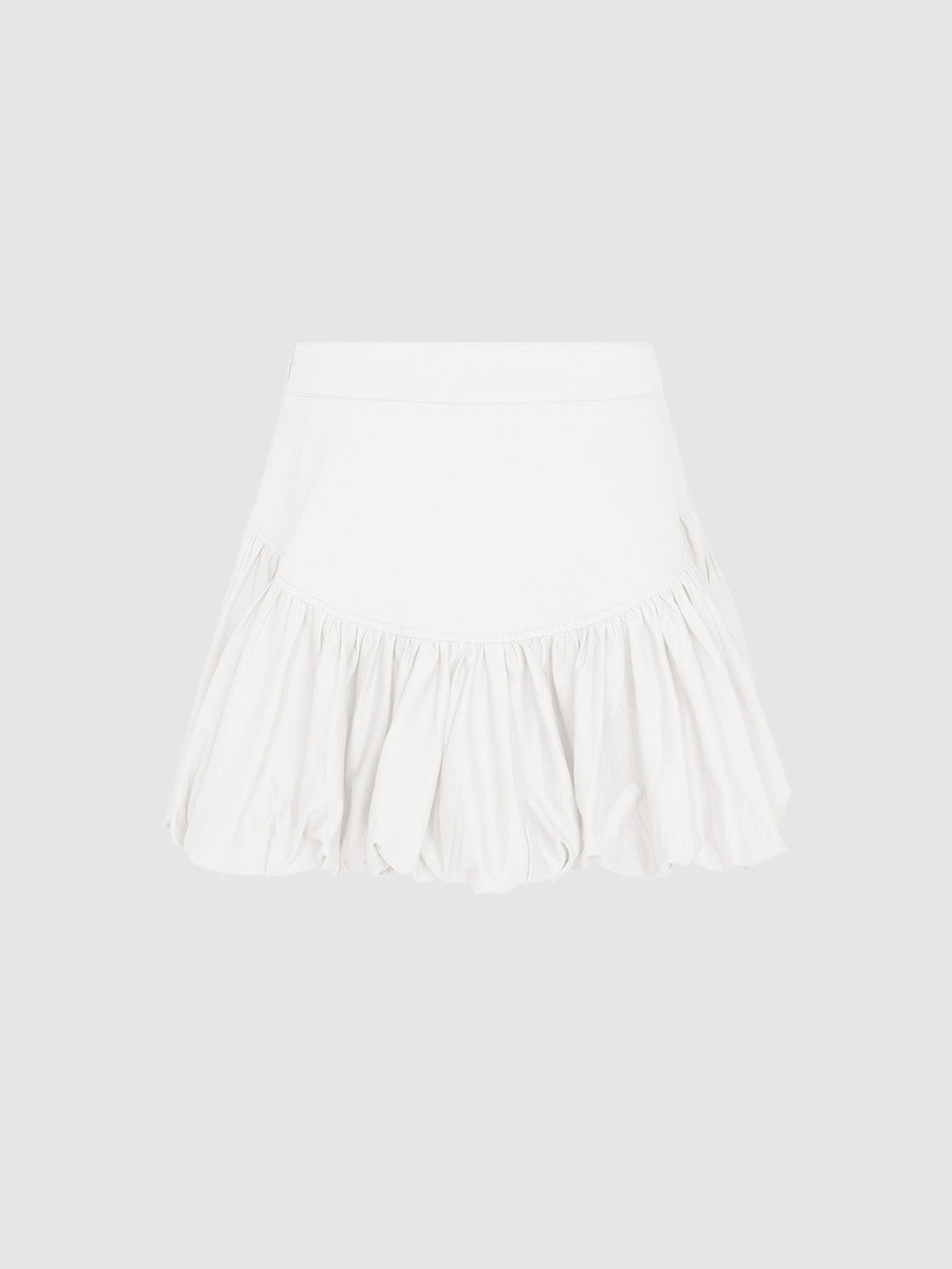 Elastic Waist Mini A-Line Skirt