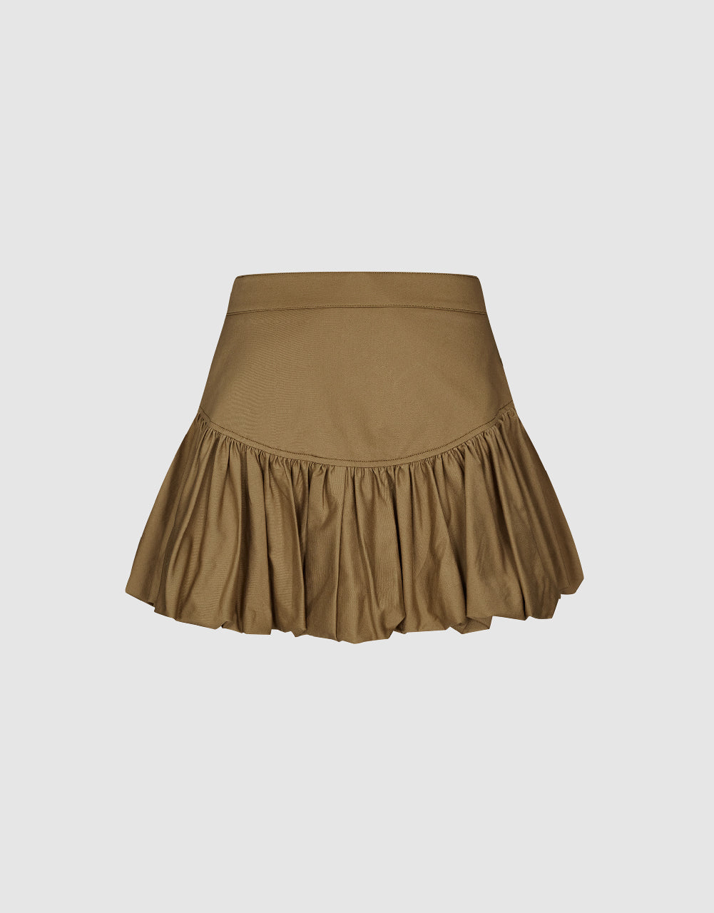 Elastic Waist Mini A-Line Skirt