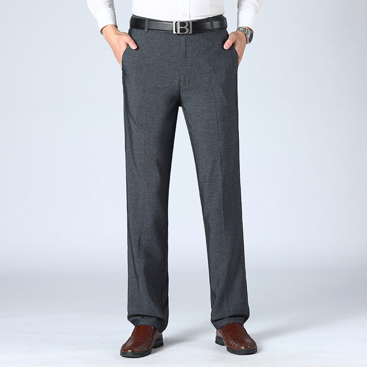 Men's Straight-leg Pants Loose High Waist Suit Pants