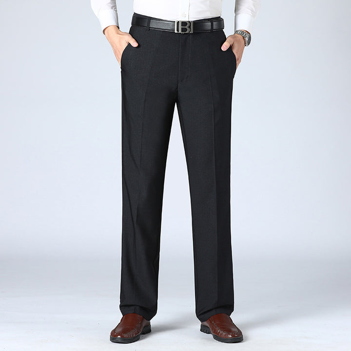 Men's Straight-leg Pants Loose High Waist Suit Pants