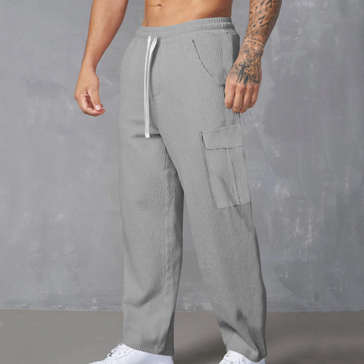 Autumn Retro Leisure Cargo Men's Versatile Loose-fitting Wide-leg Trousers