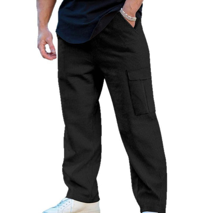 Autumn Retro Leisure Cargo Men's Versatile Loose-fitting Wide-leg Trousers