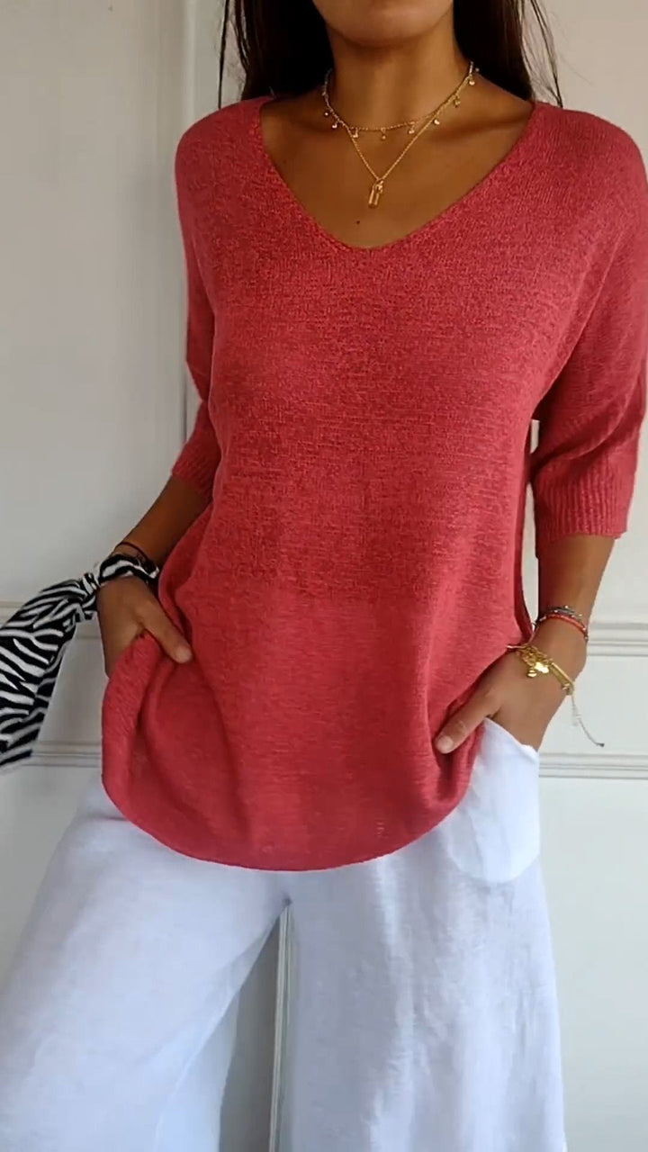 Vera™ | Knitted Top with Elegant V-Neck