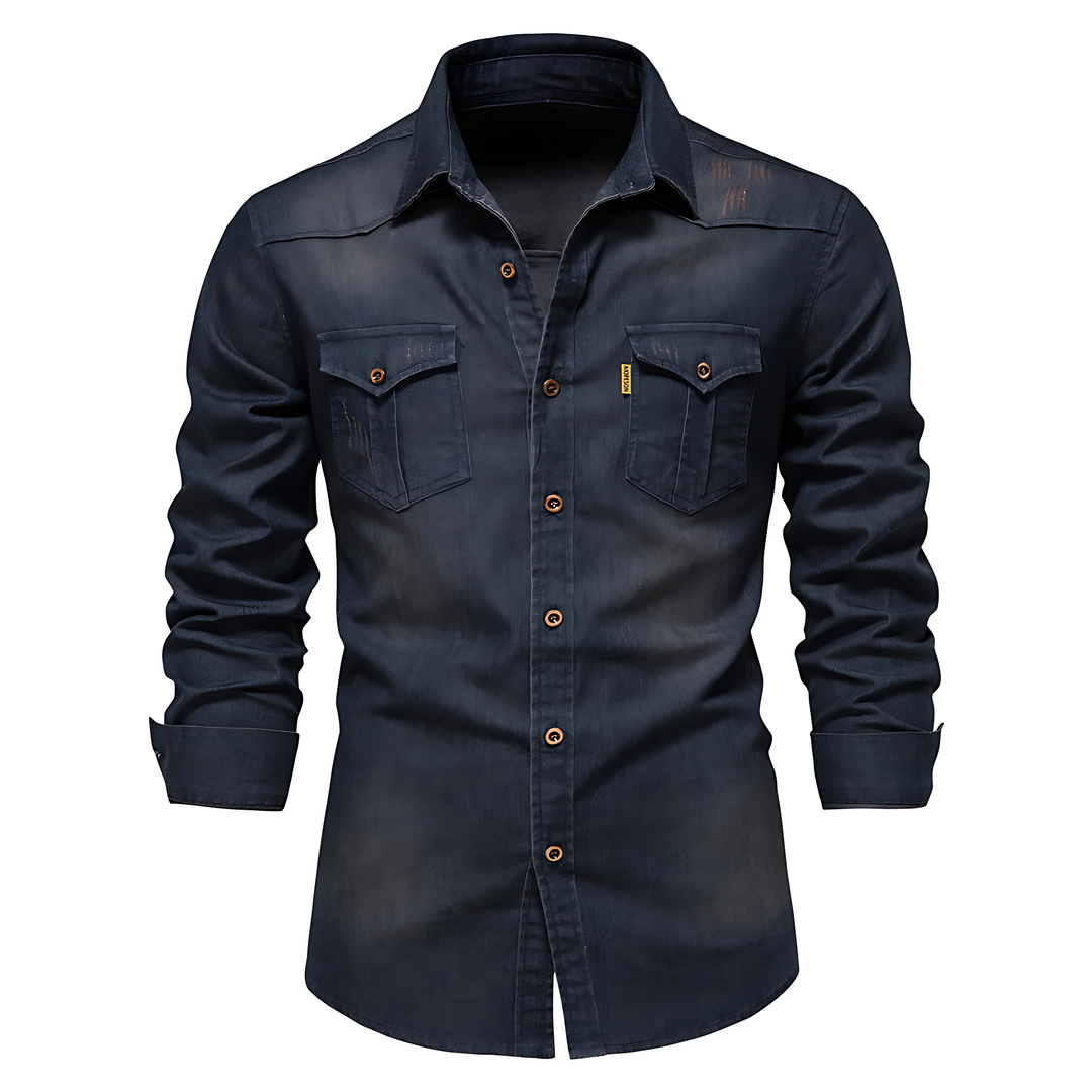 ENZO™ | Men's Denim Shirt