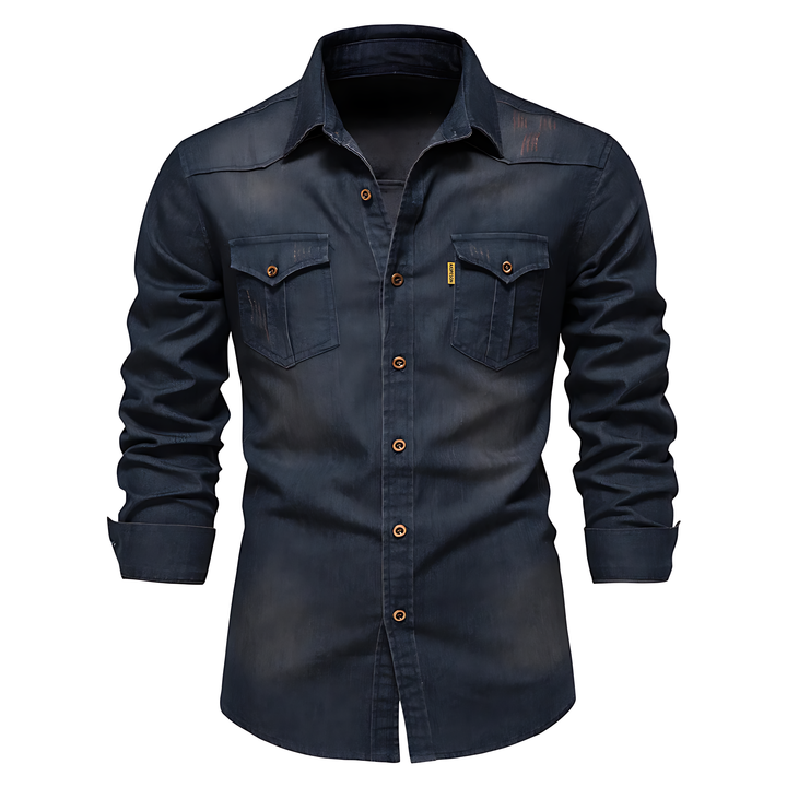ENZO™ | Men's Denim Shirt