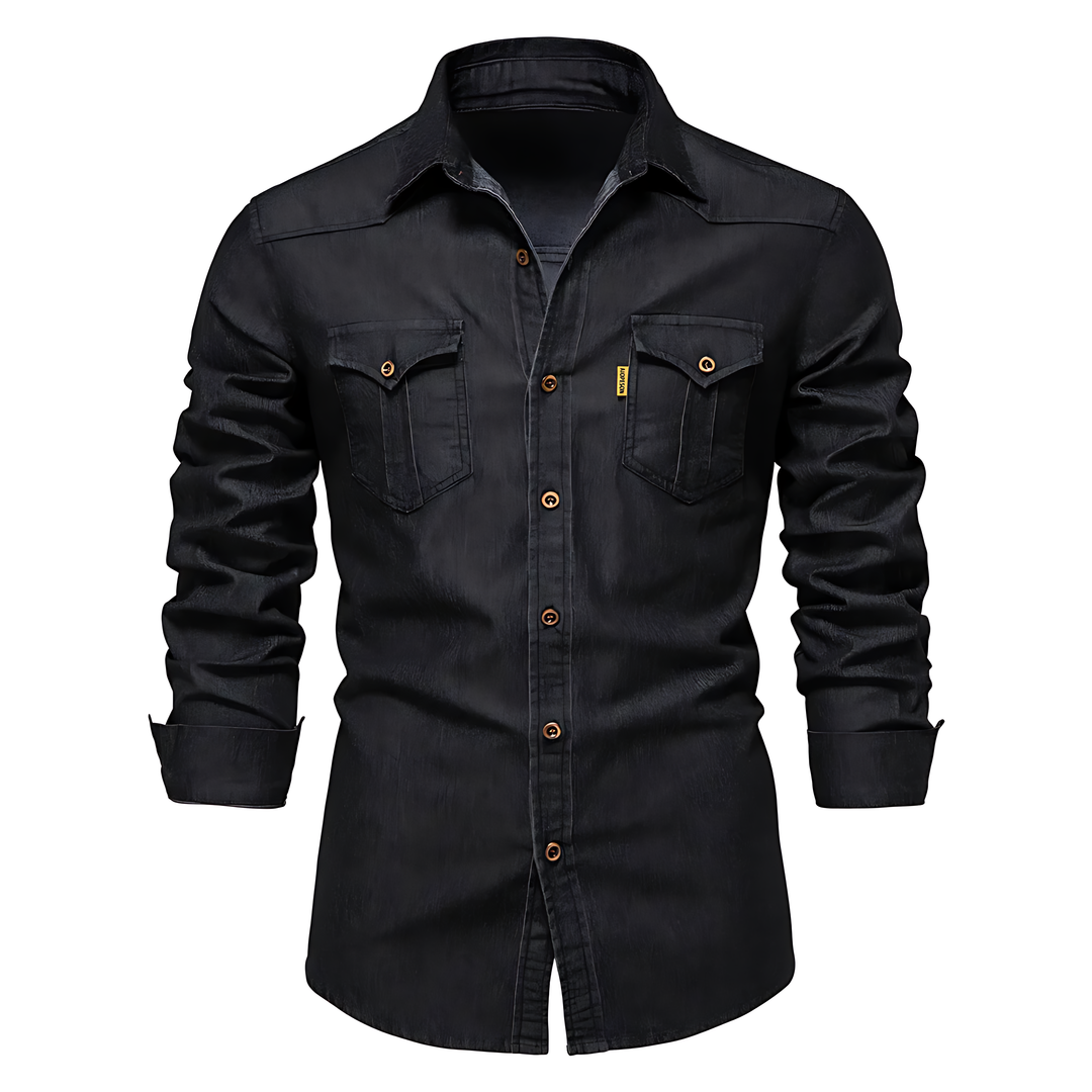 ENZO™ | Men's Denim Shirt