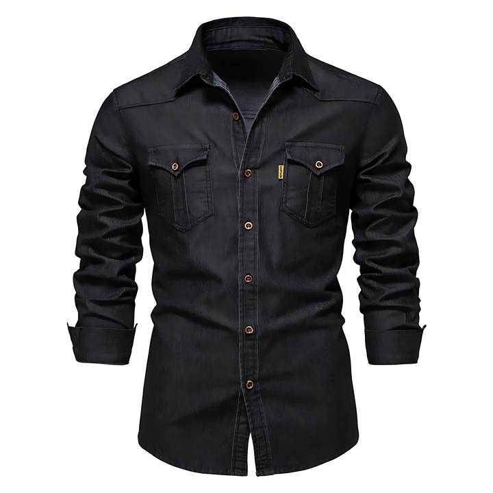 ENZO™ | Men's Denim Shirt