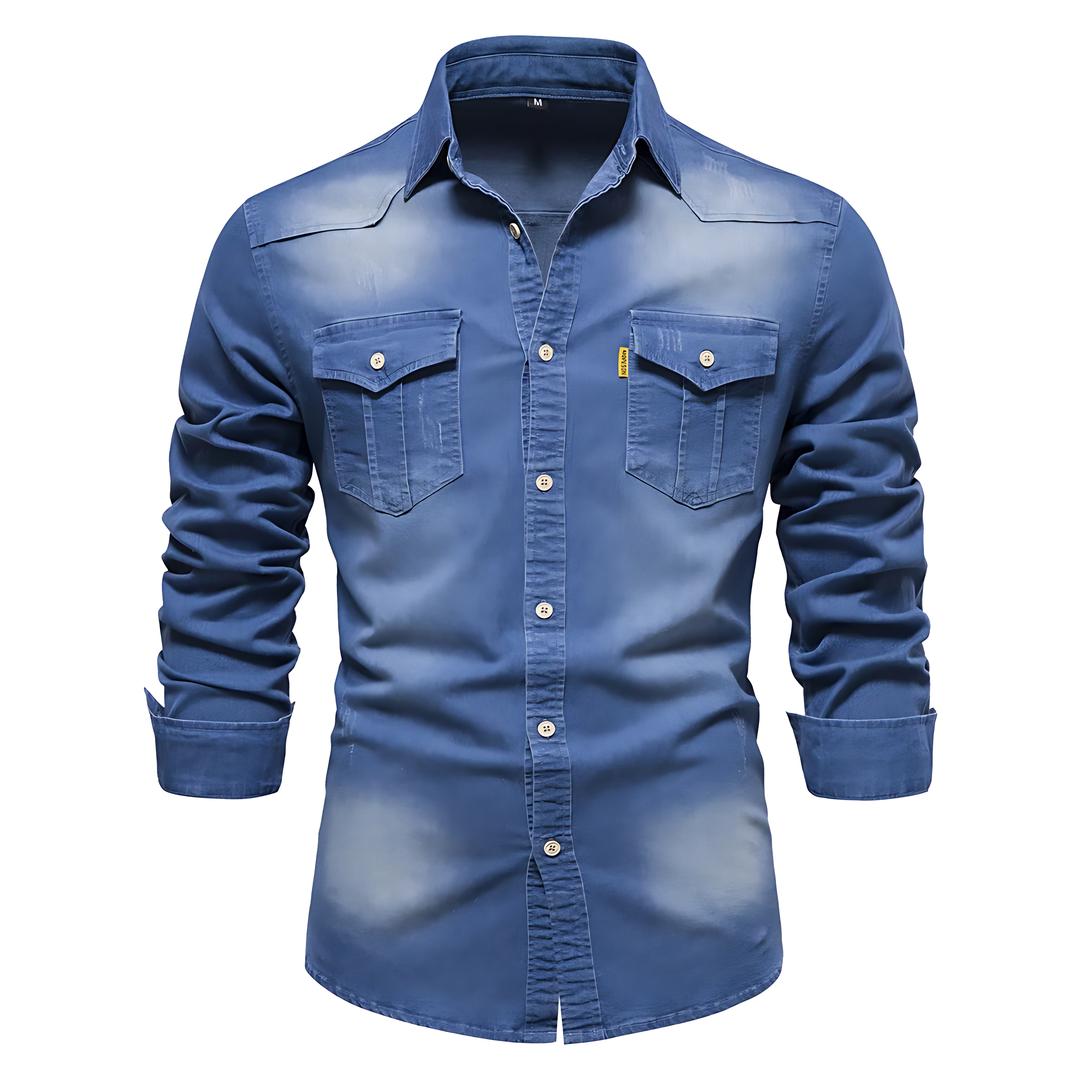 ENZO™ | Men's Denim Shirt