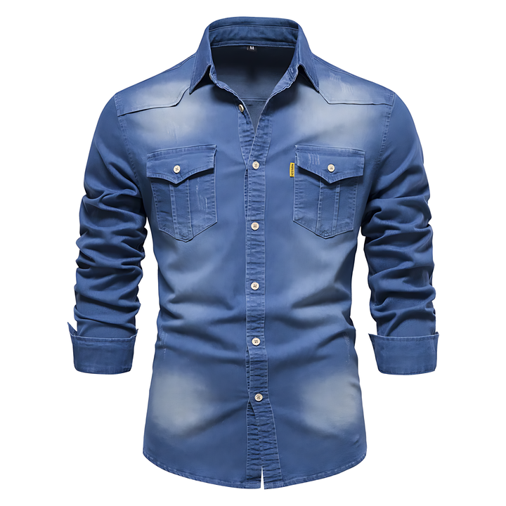 ENZO™ | Men's Denim Shirt